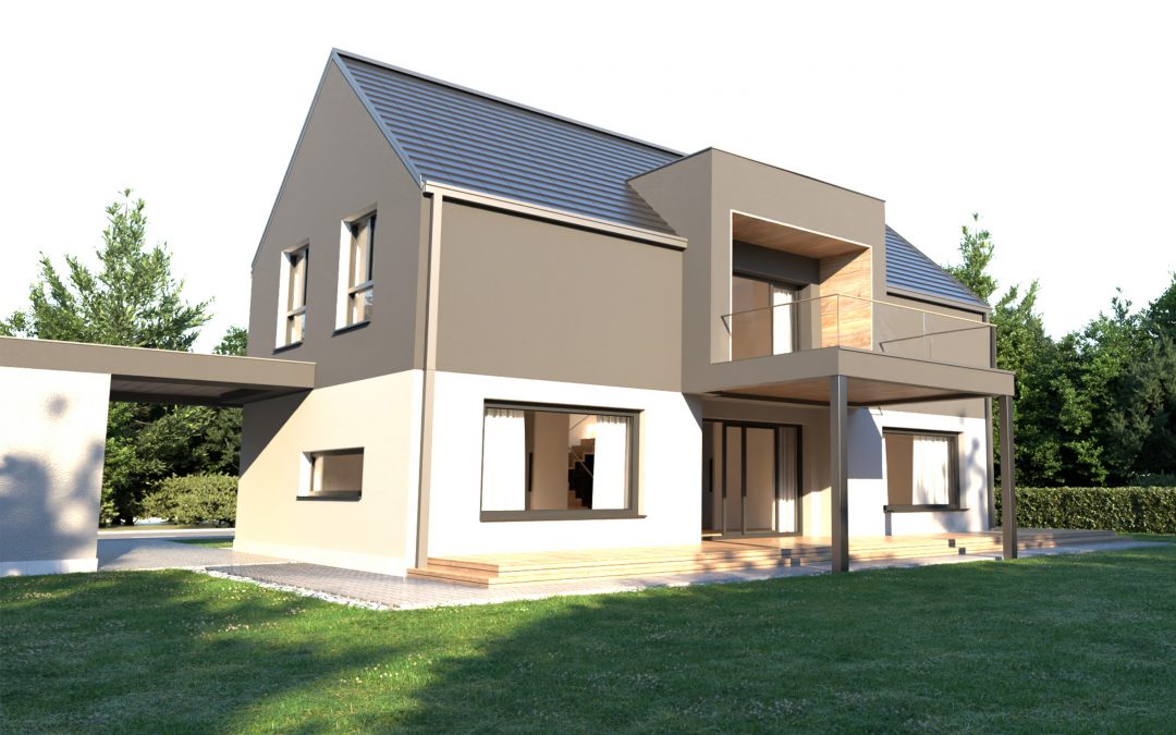 Moderne Architektur visualisiert